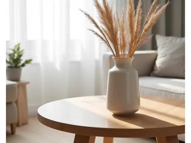 Sofabord i lys, ubehandlet FSC-sertifisert eik, med synlige treårer